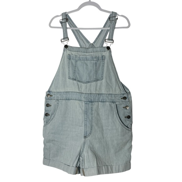 Show Me Your MuMu Pants - Show Me Your Mumu Overalls Women's Large Blue Shorts Distressed Designer Classic